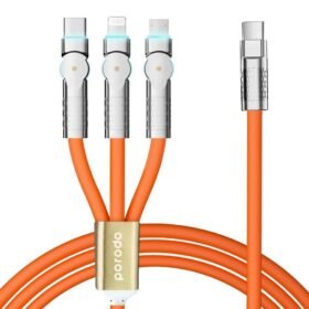 Porodo PD100W Three-in-one Cable 180 Degrees Rotation: 1.2M