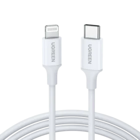 UGREEN iPhone Charger USB C to Lightning Cable 60W 1M - WHITE