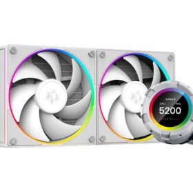 ID-COOLING SL240 White CPU Liqud Cooler LCD Display