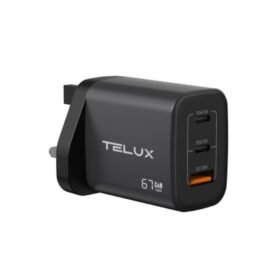 Telux Voltflow PD67W Wall Charger 1 USB-A & 2 USB-C