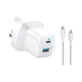 Anker 323 Charger 33W with 3ft USB-C To Lightning Cable - White