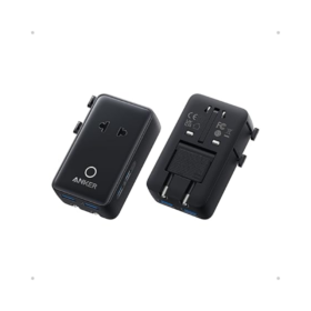 Anker Nano Travel Adapter, 5-Port Power Adapter with 1 AC, 2 USB-A, and 2 USB-C Ports