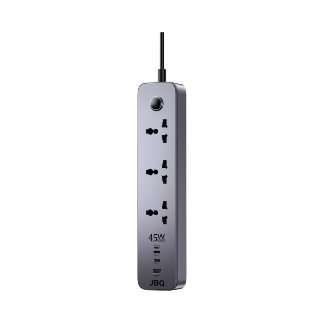 JBQ 7-in-1 Extension Cord Power Strip with USB-C 45W Fast Charging, Multi Plug Socket, 3M Heavy Duty Cable - Image 2