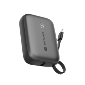 PD20W Power Bank Build-In Type-C Cable Grey