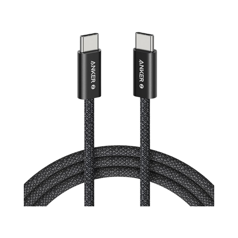 Anker Zolo USB C to USB C Cable, Braided and Dirt-Free Type C Fast Charging Cable, Slim Connector, for iPhone 17/16 Series, MacBook (240W) (Black, 6ft)