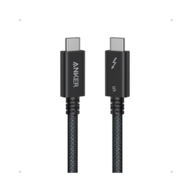 Anker Prime TB5 Cable, 3.3 FT USB C to USB C, 240W Charging Thunderbolt 5 Cable
