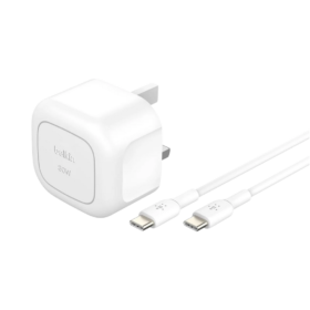 Belkin BoostCharge Compact USB-C Wall Charger 20W+USB-C to USB-C Cable
