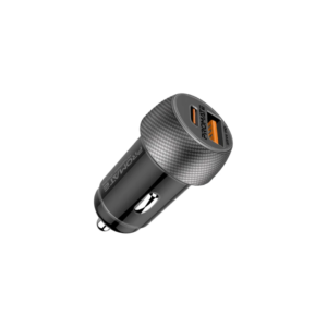 Promate DriveGear-PD33 Ultra-Fast Dual Port Car Charger with 33W Power Delivery and QC 3.0