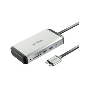 Promate VersaHub-MST 13-in-1 MacBook Docking station with 150W Power Adapter & 4K@60Hz MST Dual Display