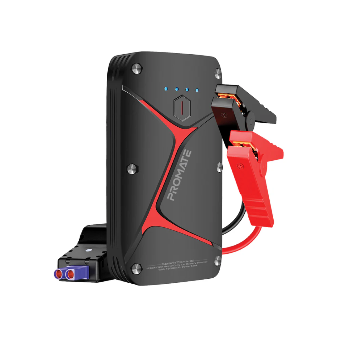 Promate SparkTank-16 1200A/12V Heavy Duty Car Battery Booster with 16000mAh PowerBank