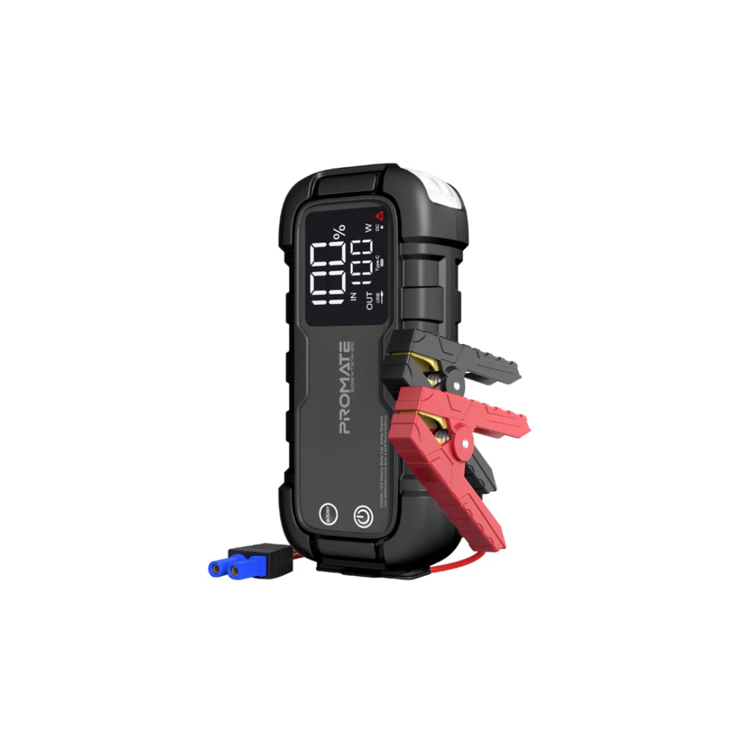 Promate SparkTank-20 2000A/12V Heavy Duty Car Jump Starter with 20000mAh Power Bank & 45W Power Delivery