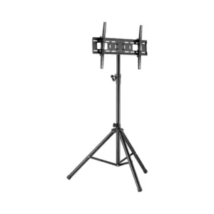 Skill Tech Sh 08 46T, Tilting TV Mount with Portable Tripod Stand, Max Capacity: 35Kg, 77Lbs, Max Vesa 600X400 Mm, Matte Black
