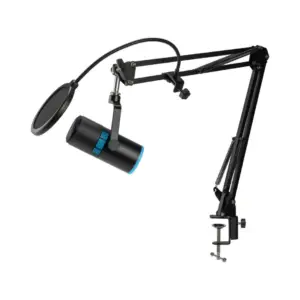 GamerTek Phantom Gaming Microphone Kit, USB-C Condenser Mic with Boom Arm