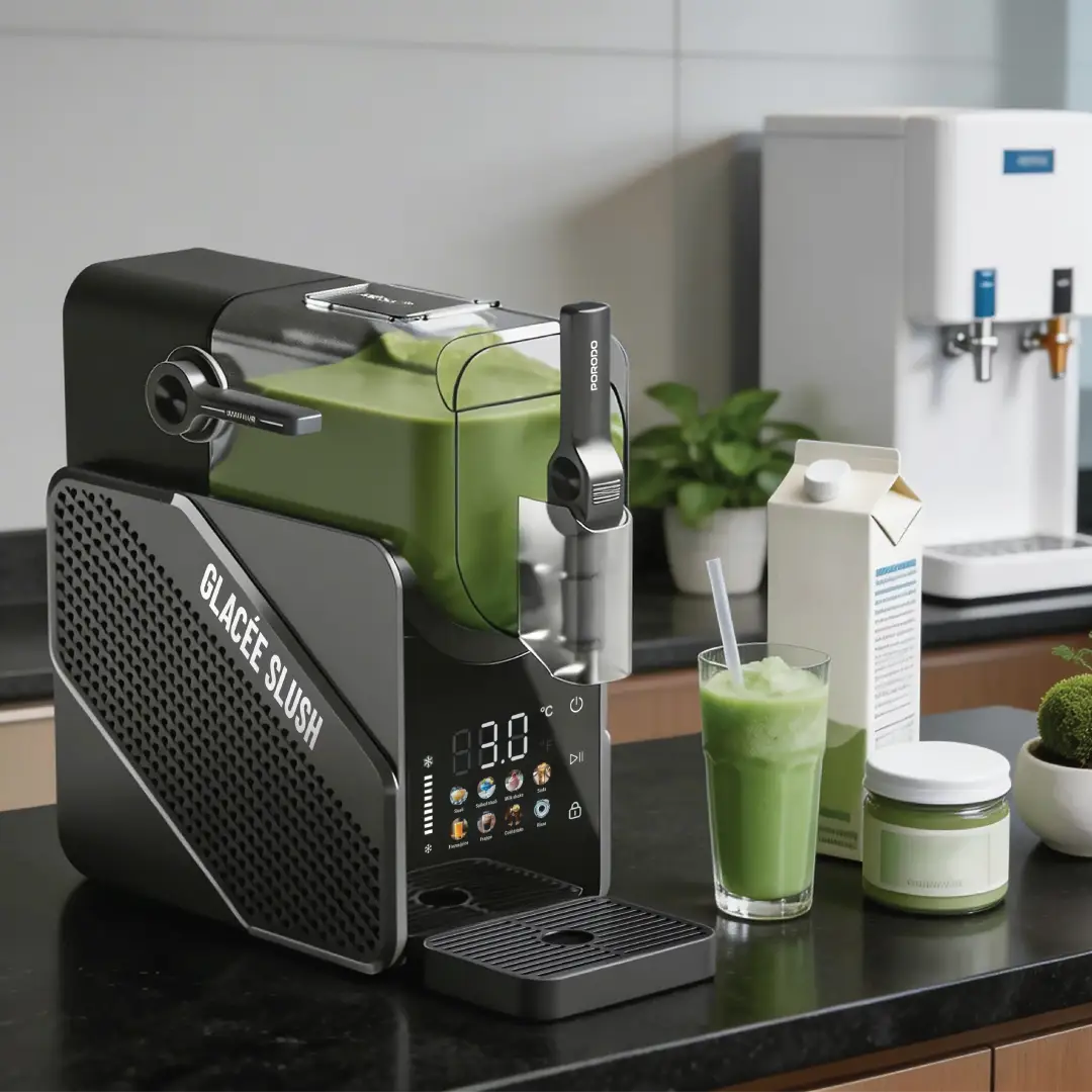 Porodo Lifestyle Glacee 2-In-1 Slushie & Ice Cream Maker with Cooling Control Display - Black - Image 4