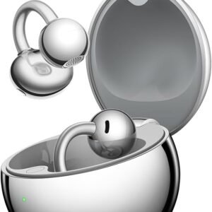 HUAWEI FreeClip 2 Special Edition Wireless Bluetooth Earbuds, Airy C-bridge Design, 38 Hours Battery Life, iOS-Android Compatible, HD Calls, IP57, Silver, 12-Months HuaweiCare+ (Amazon Exclusive)