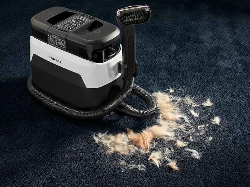 Green Lion Steam Carpet Pro – 450W Motor, 1200W Heating, Dual Tank (1250mL Clean / 900mL Dirty) & Deep Stain Cleaning – Black - Image 10