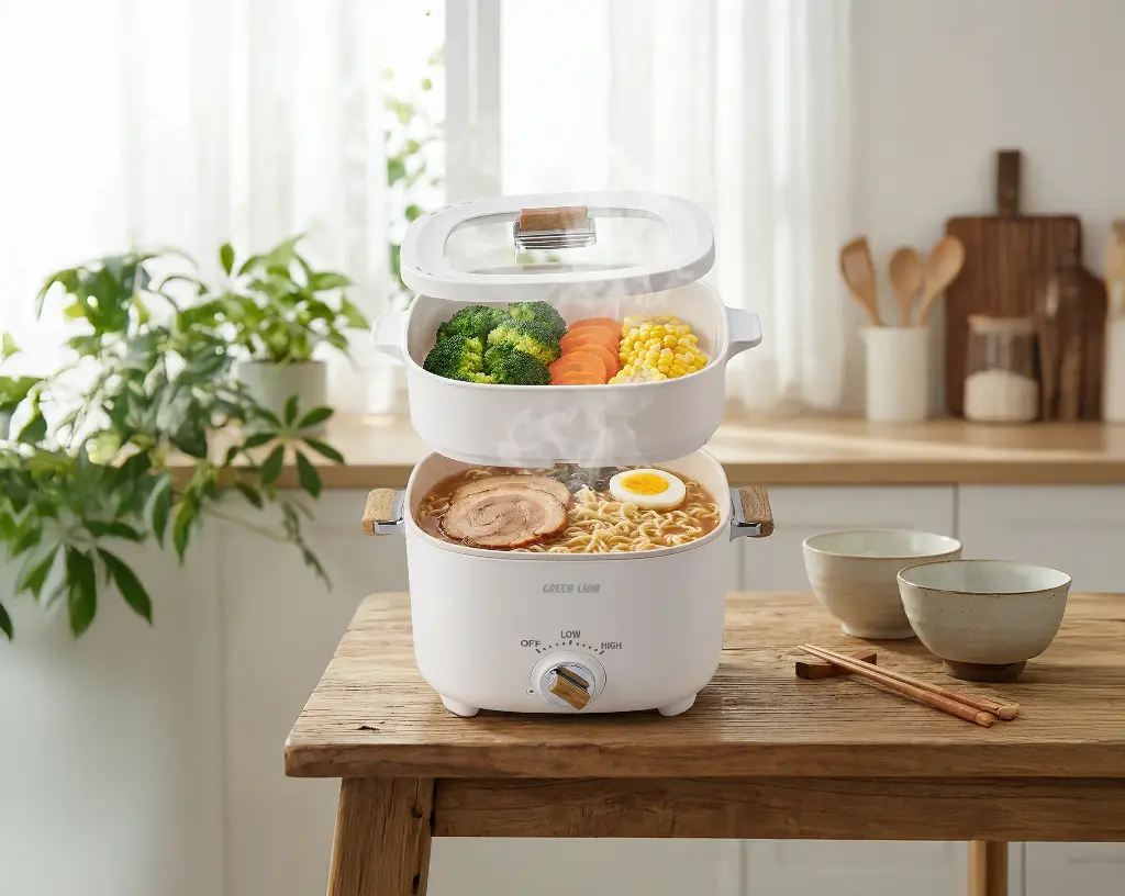 Green Lion Multi-Pot Electric Cooker - White - Image 3