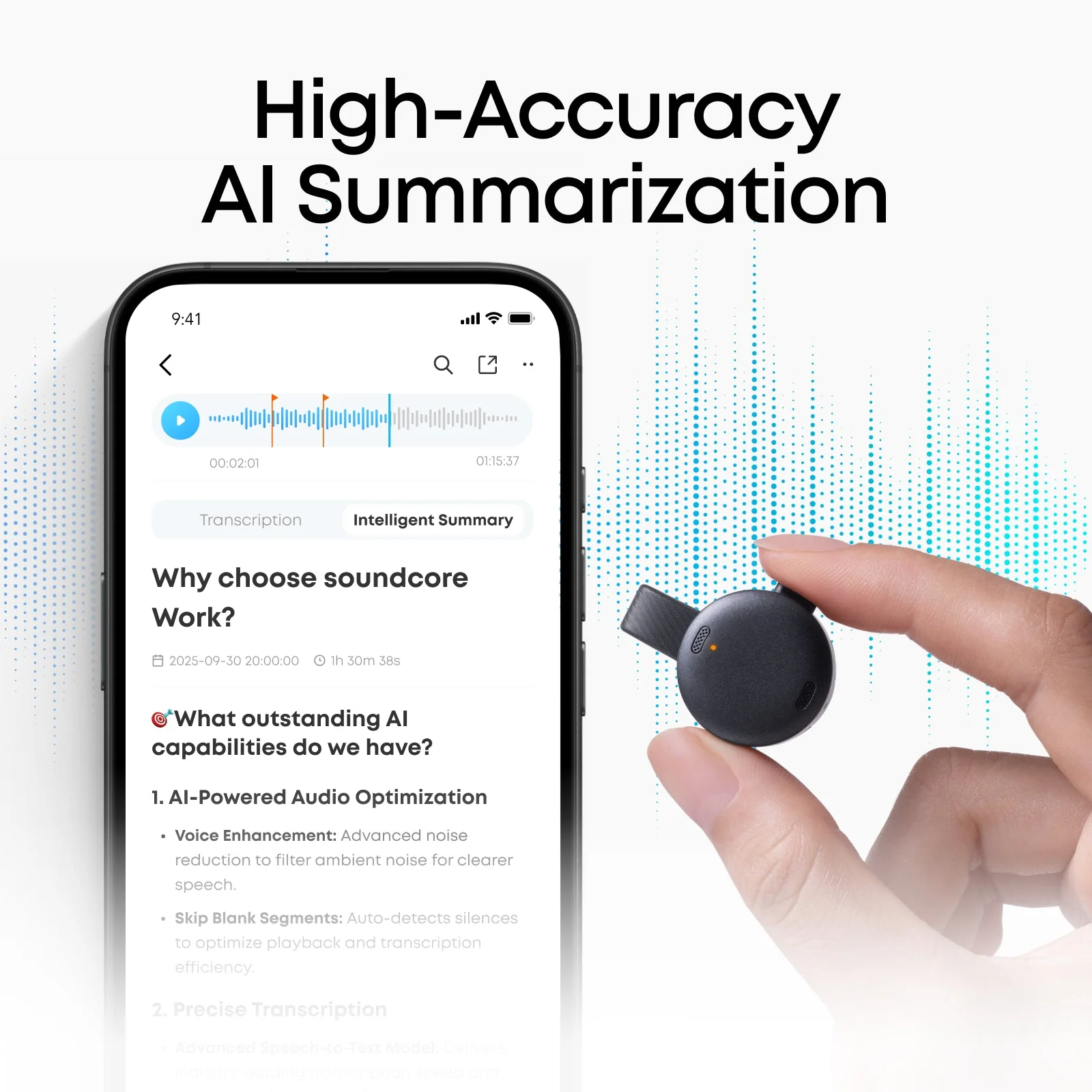 Anker soundcore Work The World's First Coin-Sized AI Voice Recorder - Image 6