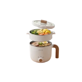Green Lion Quickpot Electric Cooker Multi-Functional 1.5L with Steamer Basket, 600W, White