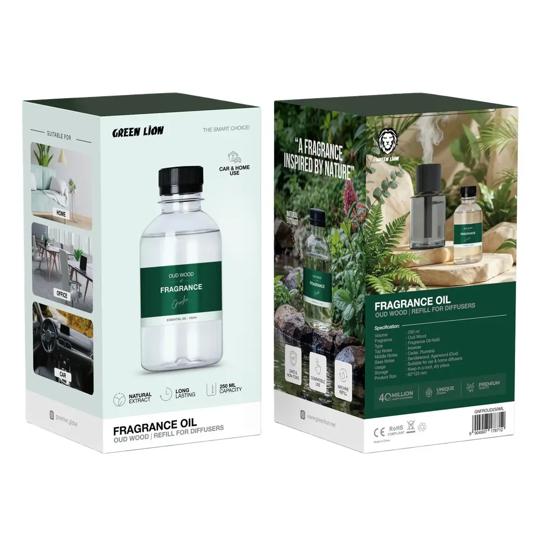 Green Lion Description Green Lion Fragrance Oil Oud Wood & Refill for Diffusers - Clear - Image 2