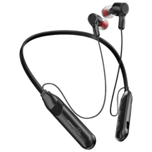 Porodo Blue Wireless Magnetic Neckband Earbuds Dual Bluetooth Pairing - Black