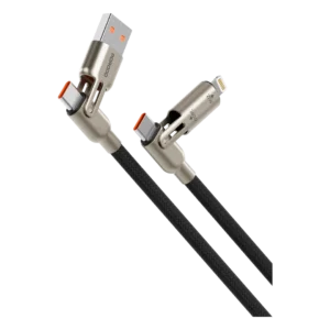 Porodo 4-In-1 240W Braided Cable - Black