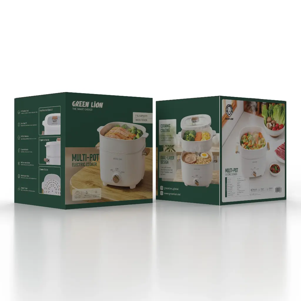 Green Lion Multi-Pot Electric Cooker - White - Image 4
