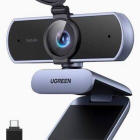 UGREEN 4K Webcam Autofocus Webcam Plug and Play Camera for Laptop/PC Grey | Microphone, Built-in Privacy Cover, Auto-Focus Streaming, for Calling/Online Conferencing, Zoom/Facetime/YouTube