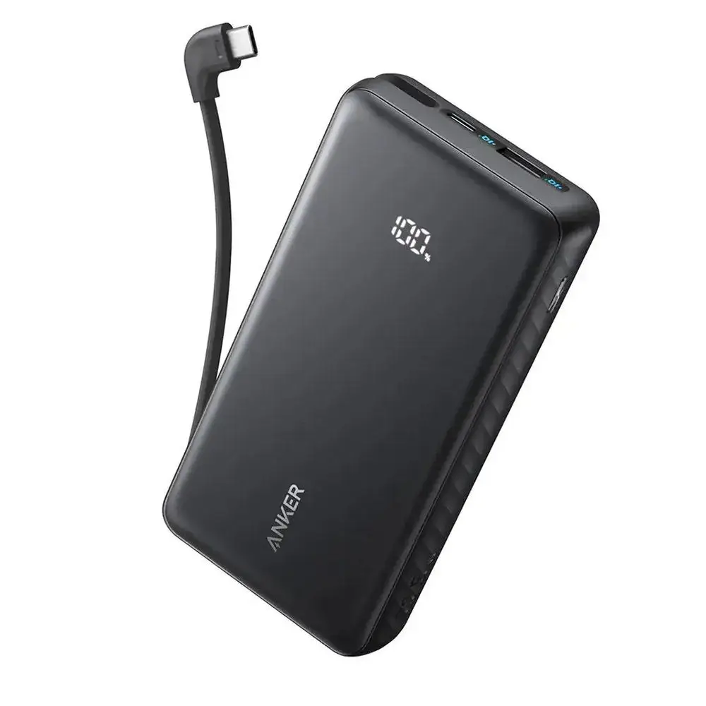 Anker Zolo Power Bank 20000mAh 22.5 Watts Built-in USB-C Cable - Black (ANK-A110EH11)