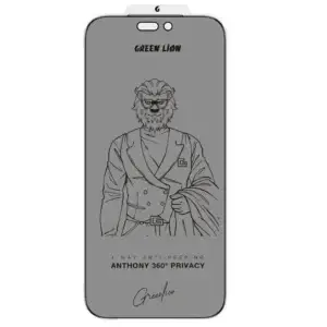 Green Lion Anthony 360° Privacy 4 Way Anti-Peeping Glass for iPhone 17 Pro/Pro Max - Black Edge/Privacy