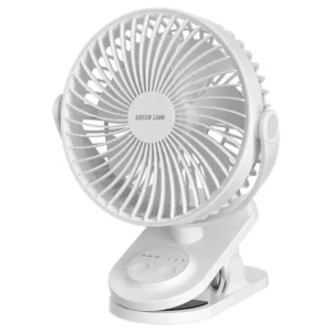 Green Lion Clip Fan Portable Clip-on Design - White