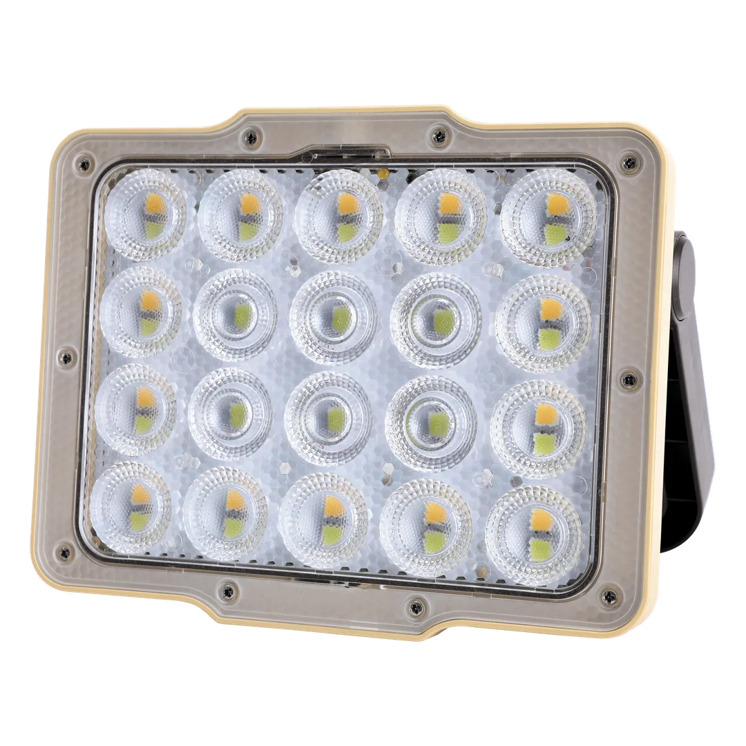 Green Lion Solar Flood Light with 4800mAh Battery & 43 LED Beads - Black