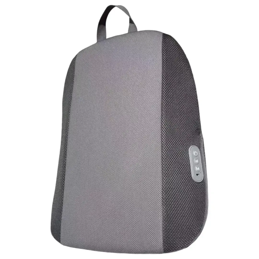 Green Lion Massage Cushion with Heating Function and Lumbar Support - Grey