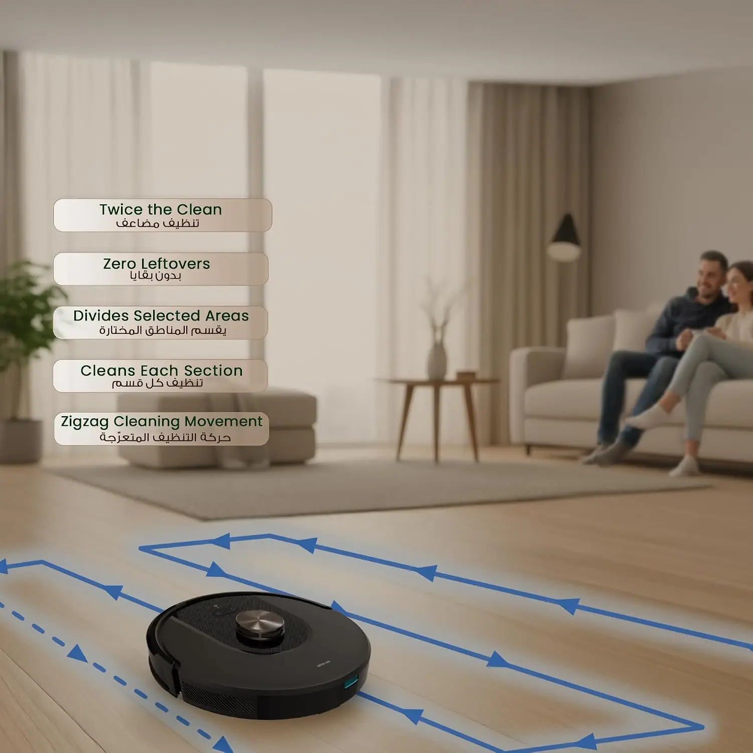 Green Lion Smart Robot Vacuum Pro 4000Pa Suction - Black - Image 7