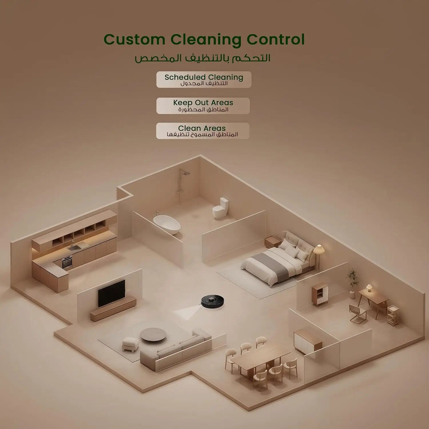 Green Lion Smart Robot Vacuum Pro 4000Pa Suction - Black - Image 8