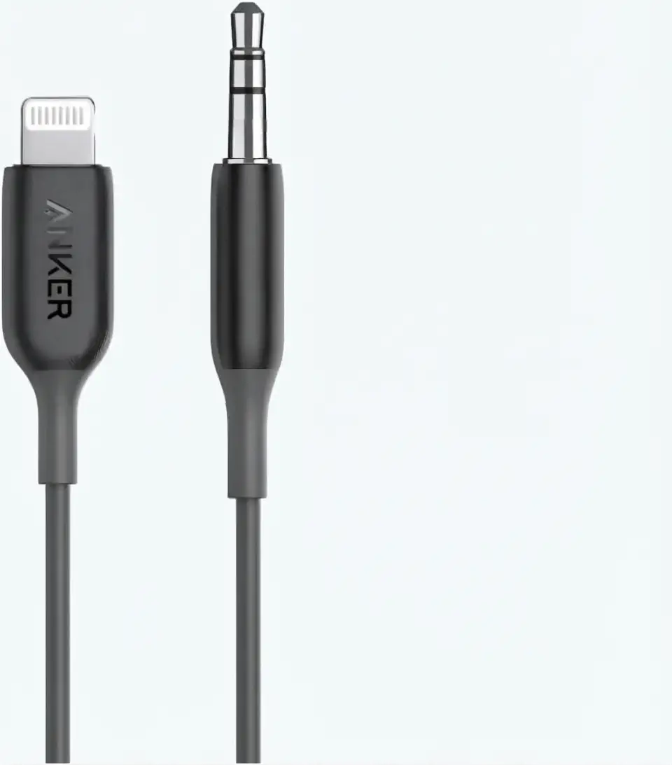 Anker A8194 Lightning to 3.5mm Aux Cord, iPhone Car Audio Cable (MFi Certified), 3ft/0.9m Braided for iPhone 14/13/12/11, iPad, iPod – Durable & Premium...