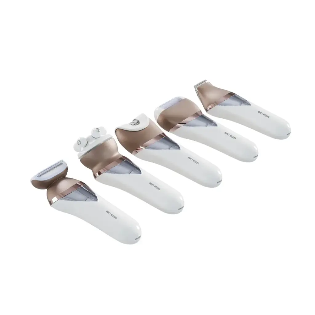 Green Lion 5 in 1 Cordless Epilator Kit - White - Image 4