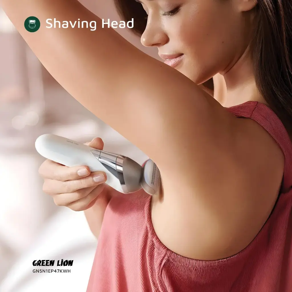 Green Lion 5 in 1 Cordless Epilator Kit - White - Image 5