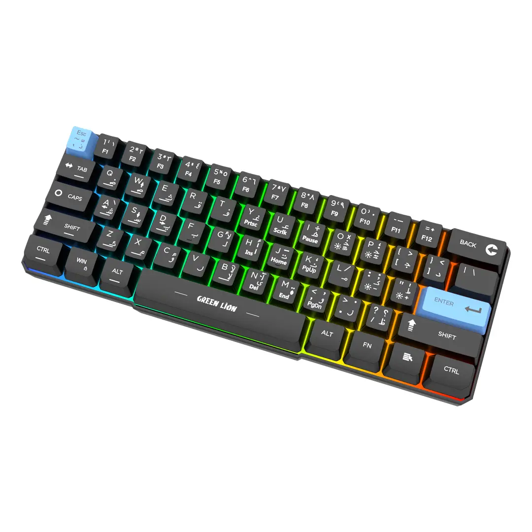 Green Lion GKM-60 Gaming Keyboard - Black - Image 3