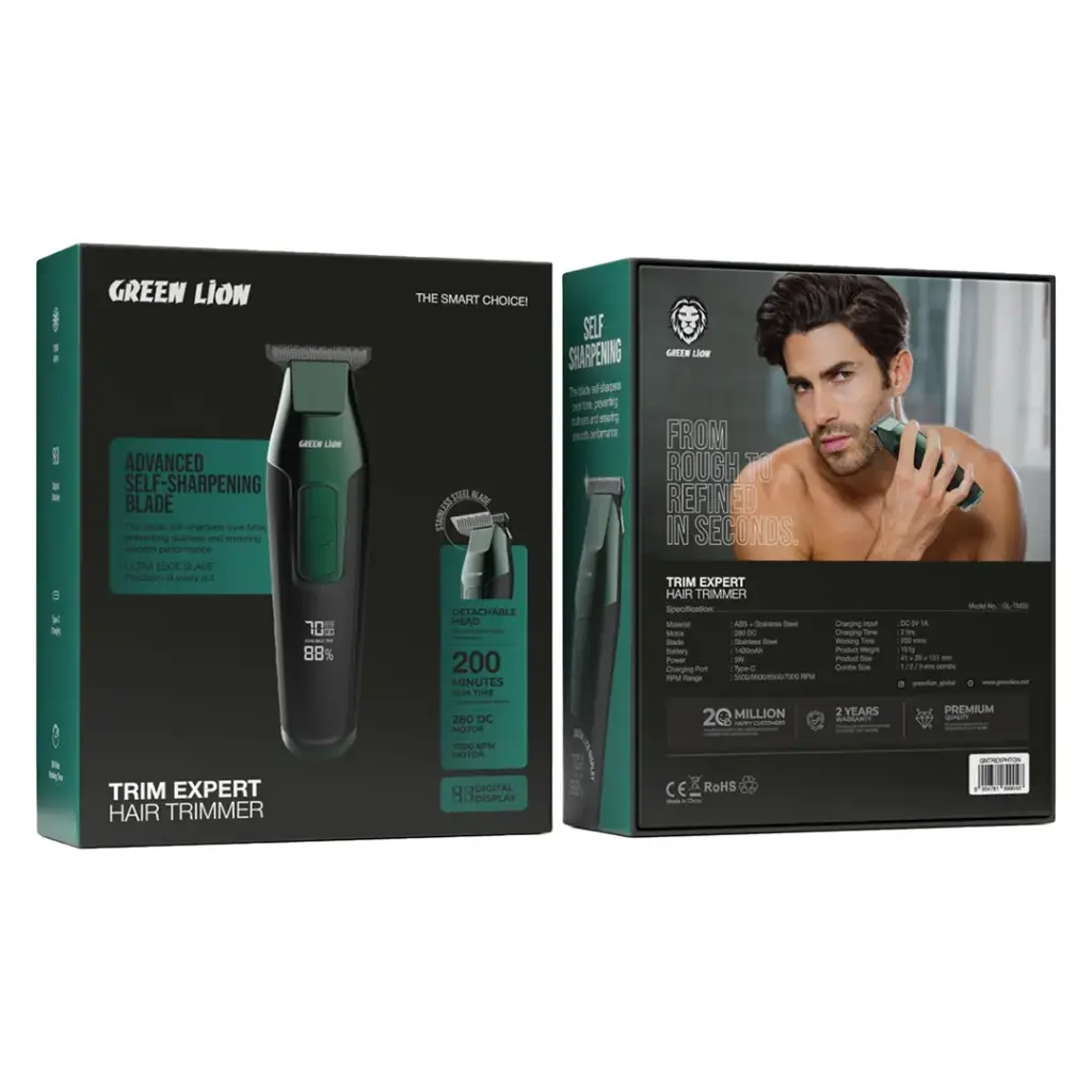 Green Lion Trim Expert Hair Trimmer - Green - Image 2