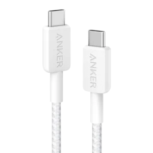 Anker 322 USB-C to USB-C Cable (3ft Braided) - White (A81F5H21)