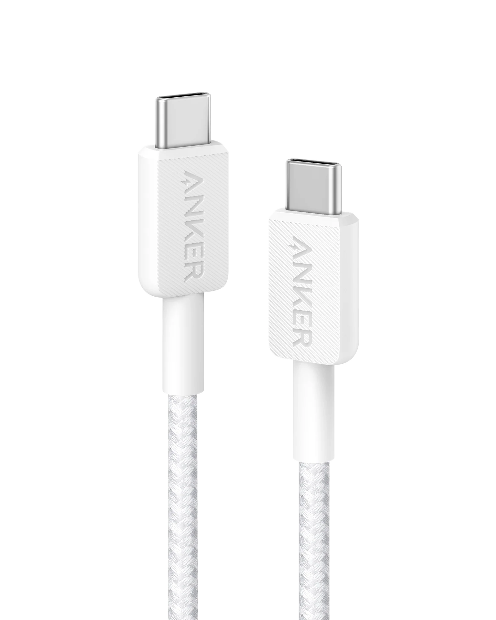 Anker 322 USB-C to USB-C Cable (3ft Braided) - White (A81F5H21)