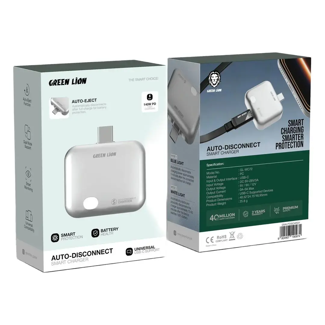 Green Lion Auto-Disconnect Smart Charger - Gray - Image 3