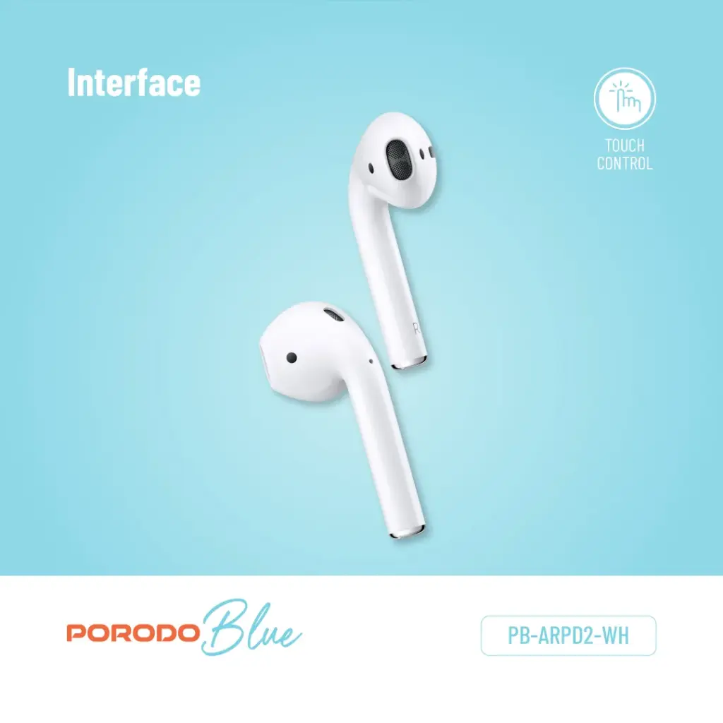 Porodo Blue Deep Bass Wireless Earbuds 2 - Image 3