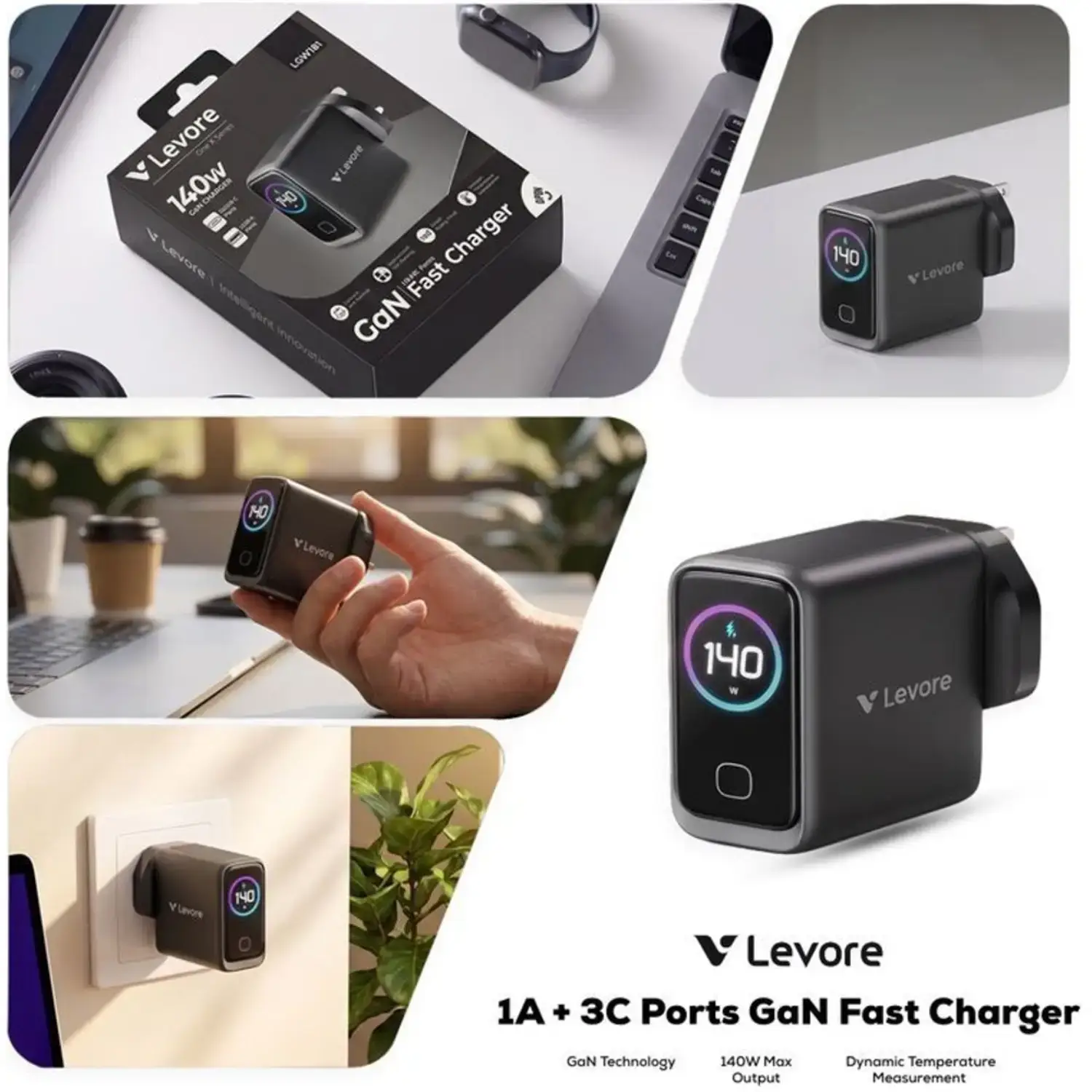 Levore One X Series AI Fast Charger Black – LGW181 - Image 2