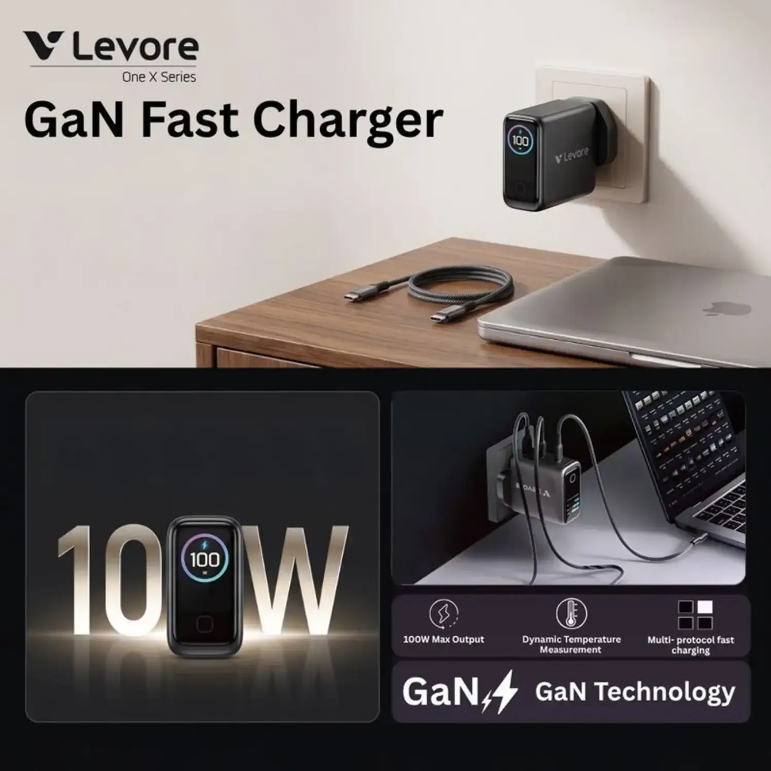 Levore One X Series AI Fast Charger Black – LGW171 - Image 2