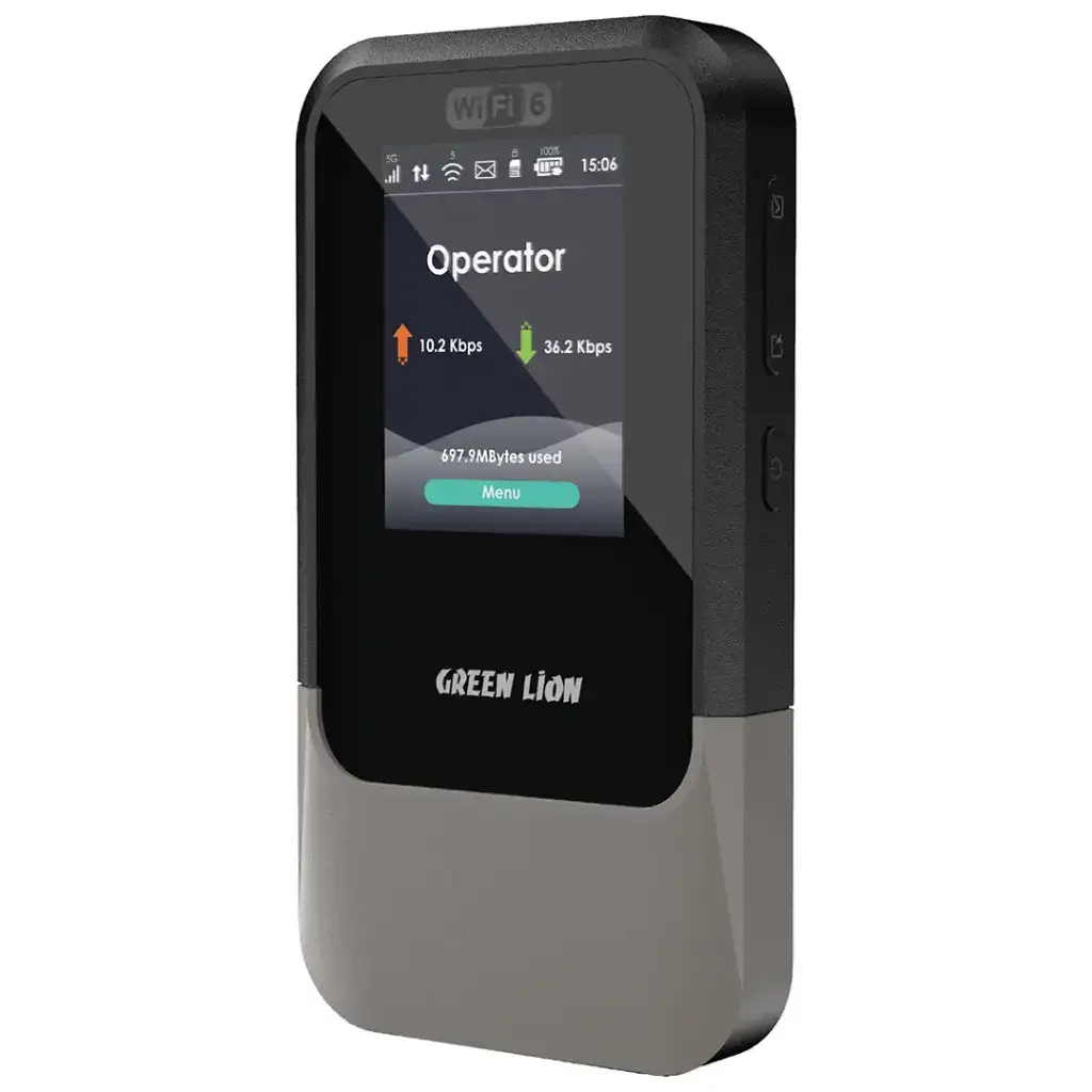 Green Lion 5G/4G MiFi Router, 6 GHz Portable WiFi, ESIM & Nano SIM Card Slot, Pocket-Sized Wi-Fi 6 Wireless - Image 5
