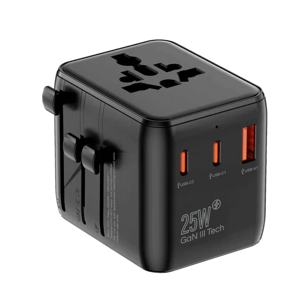 my candy 25W International Travel Adaptor ITC-D125 Black - Image 2