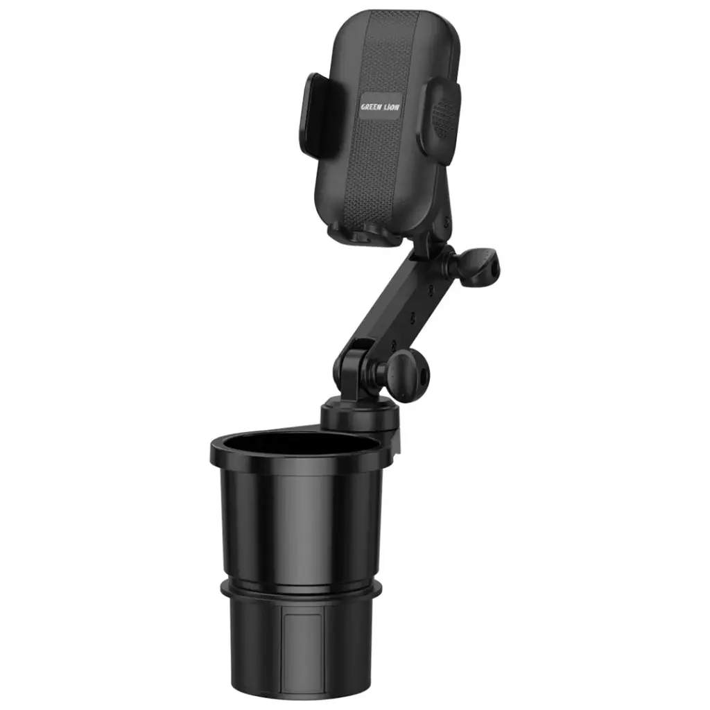 Green Lion 2-In-1 Flexgrip Car Cup Holder & Phone Mount - Black - Image 7