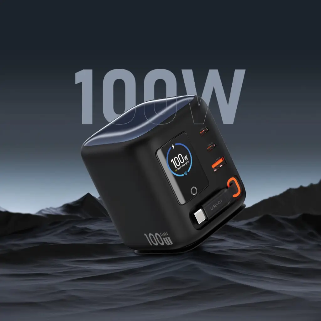 Green Lion Centurion 100W GaN Travel Adapter - Black - Image 3
